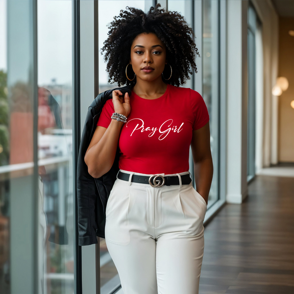 Red PrayGirl Tee – Faith-Filled, Bold & Beautiful