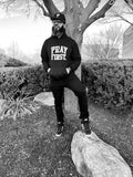 PRAY FIRST. Collegiate Hoodie